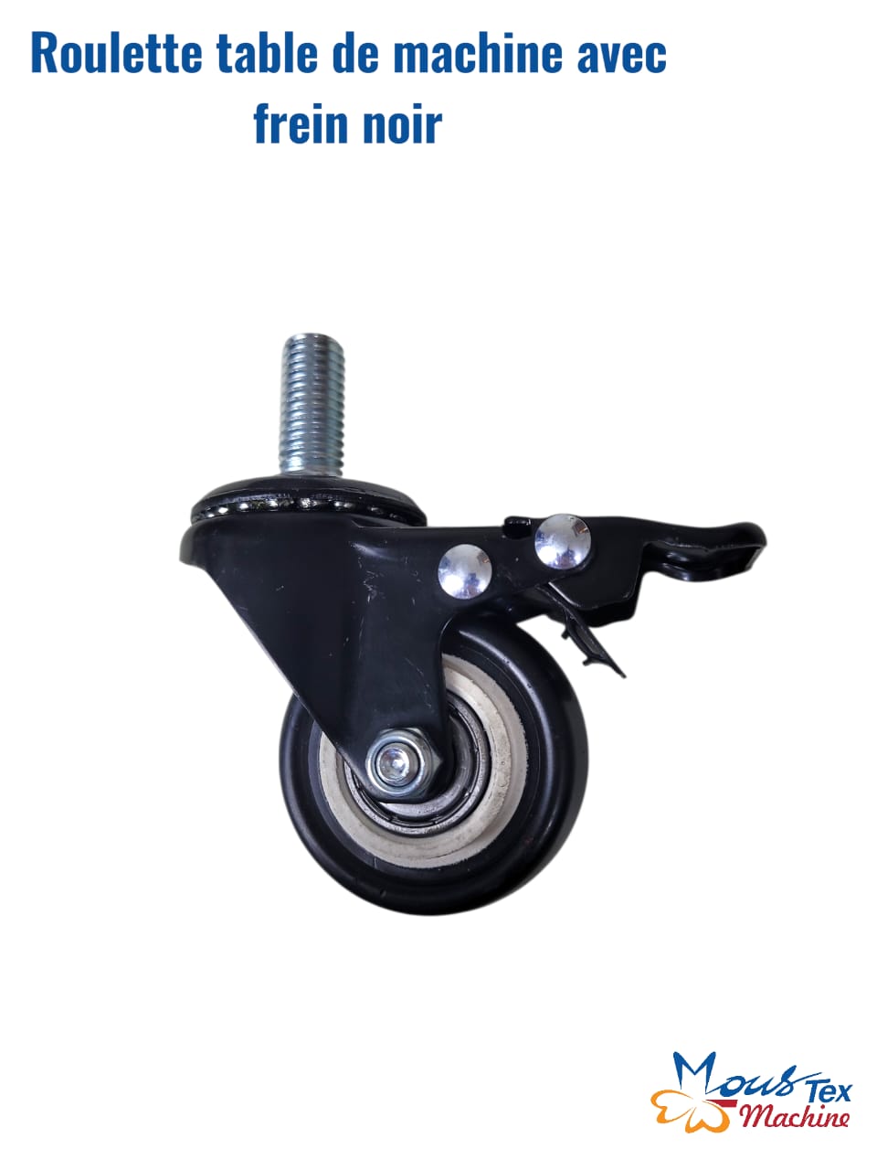 Photo00009235 Roulette table de machine avec frein noir – Image 1